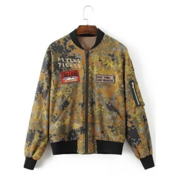 etter Patched Camouflage Jacket - Camouflage