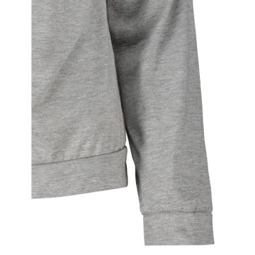 ong Sleeve ace Embellished T-Shirt - Gray