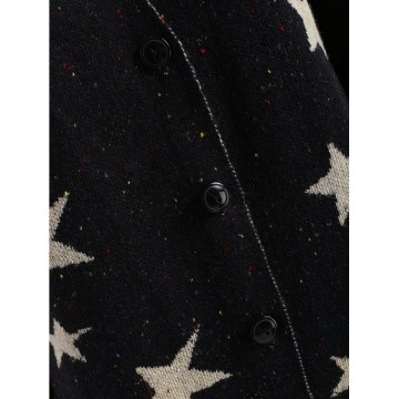 Low Cut Star Print Cardigan -