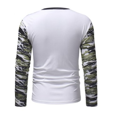 Multicolor Camouflage Pattern Long Sleeves T-shirt - Camouflage Green