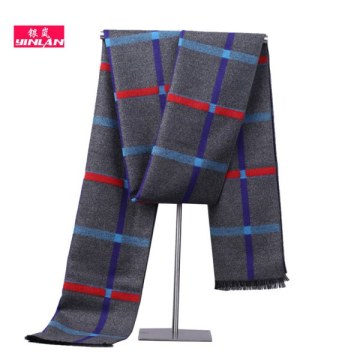 New Men's Scarf Autumn And Winter Students Warm Striped Scarf Men's Tide Collar Cashmere Scarf -