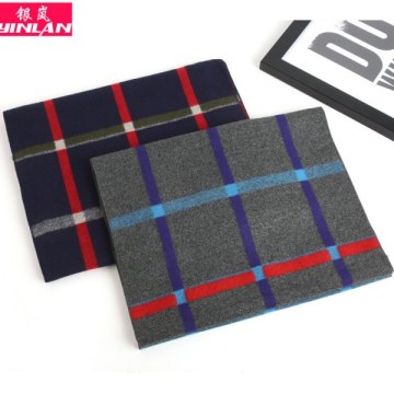New Men's Scarf Autumn And Winter Students Warm Striped Scarf Men's Tide Collar Cashmere Scarf -