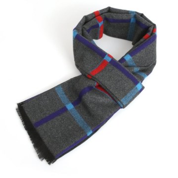 New Men's Scarf Autumn And Winter Students Warm Striped Scarf Men's Tide Collar Cashmere Scarf -