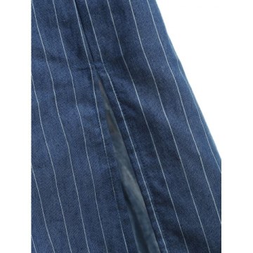 Off The houlder Front lit Midi Dress - Blue Jay