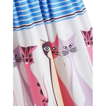 Off The houlder Ruffled Printed Dress - Black