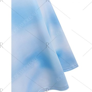 Ombre Cold houlder T-shirt - Light Blue