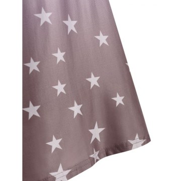 Ombre Star Print Top - Brown