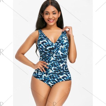 One-piece Cheetah Open Back Swimwear - Leopard