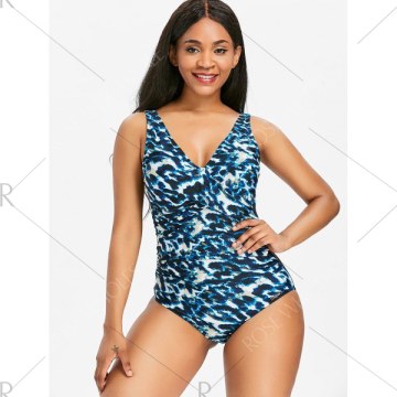 One-piece Cheetah Open Back Swimwear - Leopard
