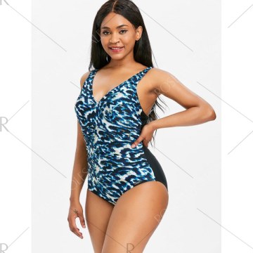 One-piece Cheetah Open Back Swimwear - Leopard
