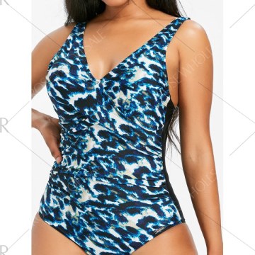 One-piece Cheetah Open Back Swimwear - Leopard