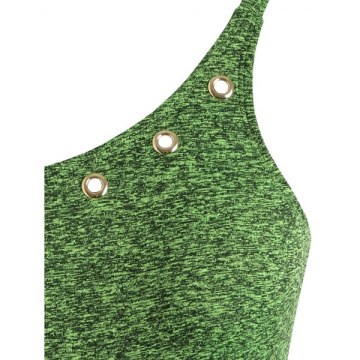 One-piece One houlder wimwear with Grommet - Hazel Green