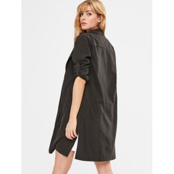 Open Front Thin Coat - Black