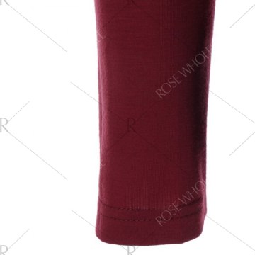 Overlap Two Tone Tee - Red With Black