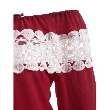 Panel Off The Shoulder Top - Red