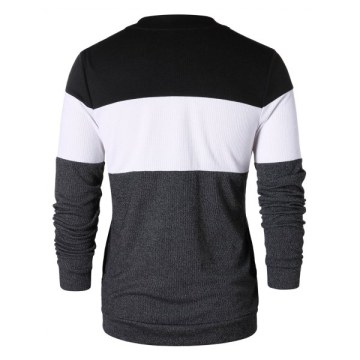 Panel Zip Up Baseball Jacket - Gray