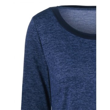 Patchwork Heather T-Shirt - Purplish Blue