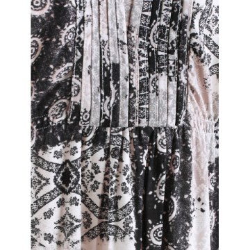Patchwork Print Bohemian Maxi Dress -