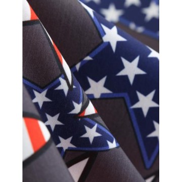 Patriotic American Flag Cap Sleeve Party Dress -