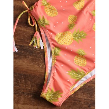 Pineapple Halter Thong One-piece wimsuit - Jacinth
