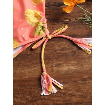 Pineapple Halter Thong One-piece wimsuit - Jacinth