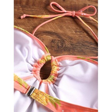 Pineapple Halter Thong One-piece wimsuit - Jacinth