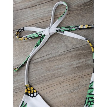 Pineapple String Bikini Set - White