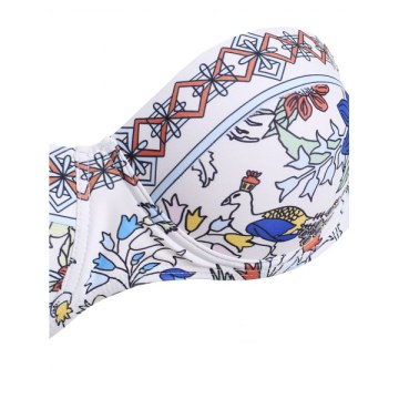 Plant Print Underwire Bikini Swimsuit -