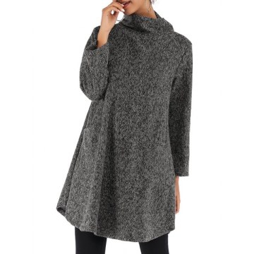 Pocket High Neck ongline Knitwear - Carbon Gray