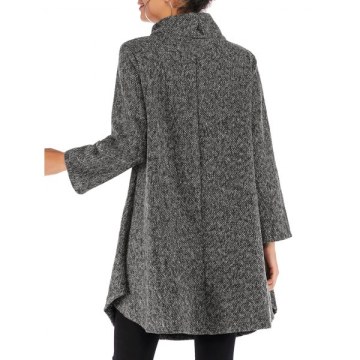 Pocket High Neck ongline Knitwear - Carbon Gray