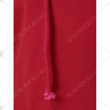 Pockets Design Overlap Sweatshirt - Red