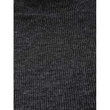 Puff Sleeve Mini Sweater Dress - Dark Gray