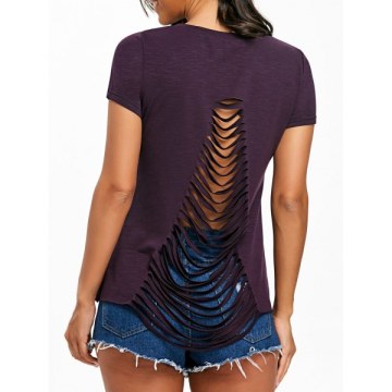 Ripped Tee - Purple