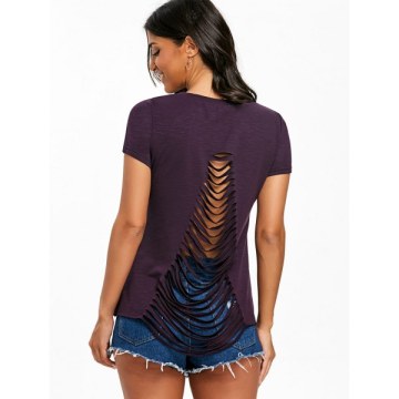 Ripped Tee - Purple