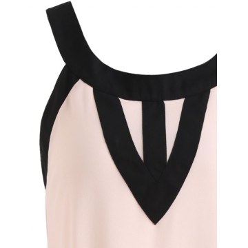 Round Neck ummer Chiffon Dress - Pink Bubblegum