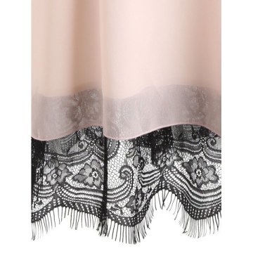 Round Neck ummer Chiffon Dress - Pink Bubblegum