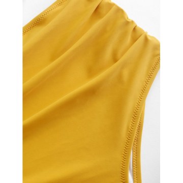 crunch Coconut Palm Crisscross High Waisted Bikini wimsuit -