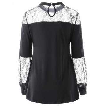 See Through Floral ace T-shirt - Black