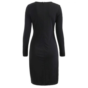 Sequined Sheath Dress - Black