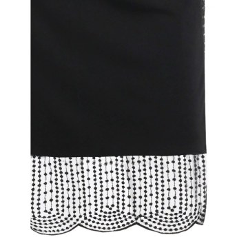 Sequined Sheath Dress - Black