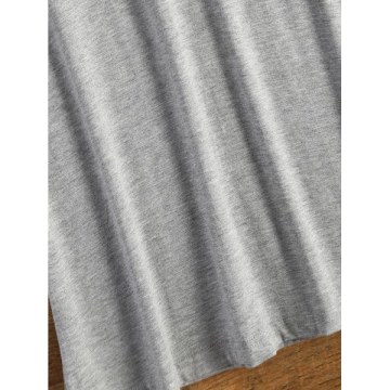 Short Sleeve Logo and Wing Print T-Shirt - Gray One Size(fit Size Xs To