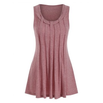 Sleeveless Crinkle Top - Cherry Red