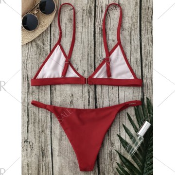 Spaghetti Strap Bikini Suit - Red