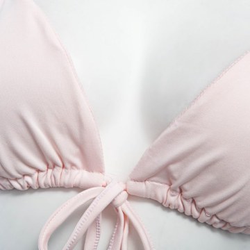 paghetti trap Macrame Back Printed Bikini et - Orangepink