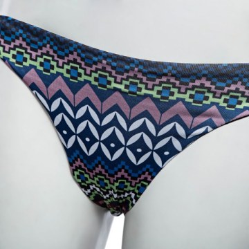 paghetti trap Macrame Back Printed Bikini et - Orangepink
