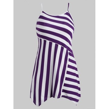 paghetti trap triped T-shirt - Purple Iris