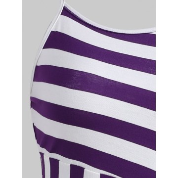 paghetti trap triped T-shirt - Purple Iris