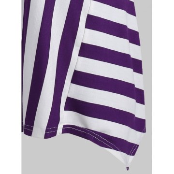 paghetti trap triped T-shirt - Purple Iris