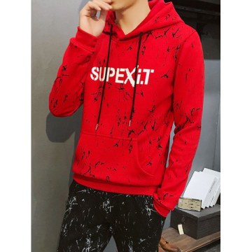 Sports Suit Men Spring and Autumn Hoodies Trousers Running Casual Sportswear - Black
