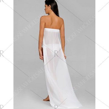 Strapless Bikini with Cover Up - White